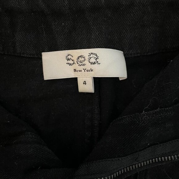 Black Midi Denim Skirt With Cutout Details - Picture 5 of 7